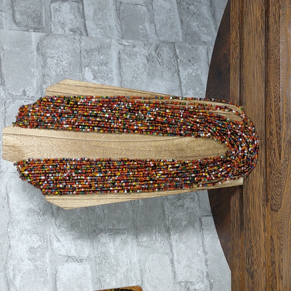 Multi Strand Seed Bead Necklace View 3